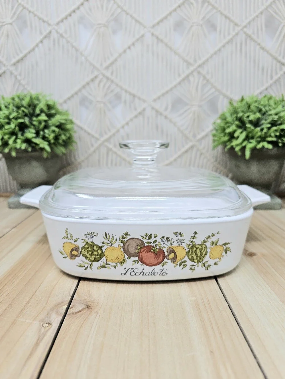 Corning Spice of Life L' Echalote 1 Quart Casserole W/Lid